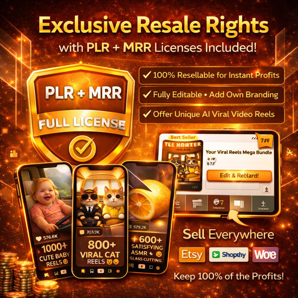 باقة 2400+ ريلز AI ميجا فيروسية | بيبي قطط ASMR faceless | PLR MRR - صورة 6