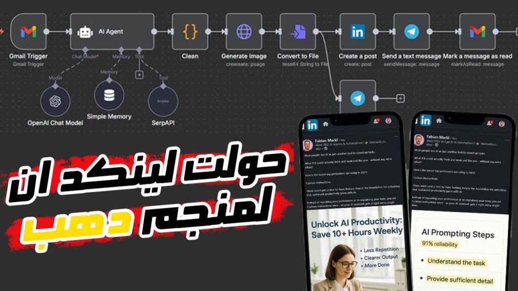 حولت لينكدان لمنجم دهب| اتمته بوستات لينكدان | (سكربت مجاني)
