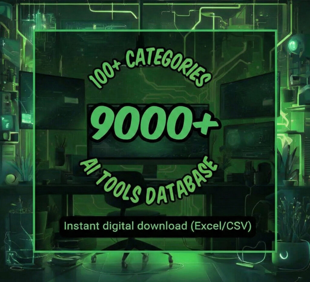 قاعدة بيانات تضم أكثر من 9000 أداة ذكاء اصطناعي: برامج وتطبيقات (تنزيل رقمي)